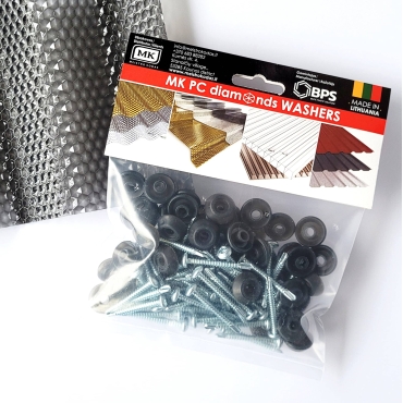 Śruby mocujące do metalu z podkładką M5 x 40 mm MK PC DIAMONDS (3 kolory)