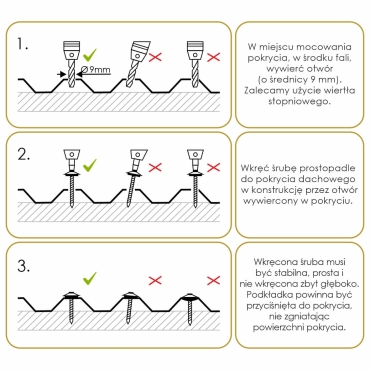 Śruby mocujące do drewna z podkładką M5 x 50 mm MK PC DIAMONDS (3 kolory)
